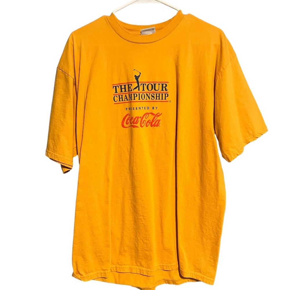 Coca-cola Men's Red and Yellow T-shirt